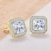 Crystal Princess Halo Stud Earrings