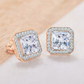 Crystal Princess Halo Stud Earrings by DailySale