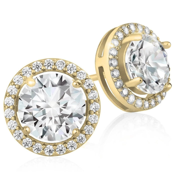 Crystal Round Halo Stud Earrings by DailySale