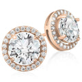 Crystal Round Halo Stud Earrings by DailySale