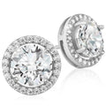 Crystal Round Halo Stud Earrings by DailySale