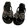 Bling Bow Thong Sandals -Mutli Color Leopard {Order A Full Size Larger}