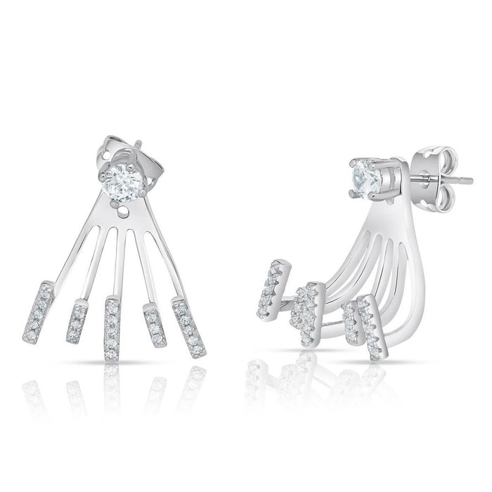 Cubic Zirconia Claw Design Earrings by DailySale