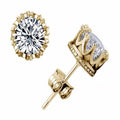 Cubic Zirconia Crown Stud Earrings by DailySale