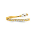 Cubic Zirconia Fashion Snake Pave Ring by Fine Color Jewels