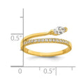 Cubic Zirconia Fashion Snake Pave Ring by Fine Color Jewels