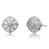 Cubic Zirconia Filigree Stud Earrings
