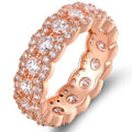 Cubic Zirconia Floral Eternity Band Ring - Assorted Sizes by DailySale