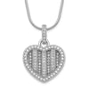 Cubic Zirconia Heart Necklace Silver