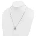 Cubic Zirconia Heart Necklace Silver by Fine Color Jewels