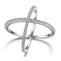 Cubic Zirconia Pave X Ring by DailySale