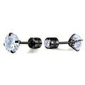 Cubic Zirconia Screw Back Stainless Steel Stud Earrings by DailySale