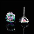Cubic Zirconia Screw Back Stainless Steel Stud Earrings by DailySale