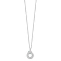 Cubic Zirconia Silver Snake Necklace by Fine Color Jewels