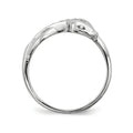 Cubic Zirconia Snake Pave Ring Silver by Fine Color Jewels