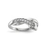 Cubic Zirconia Snake Pave Ring Silver
