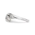 Cubic Zirconia Snake Pave Ring Silver by Fine Color Jewels