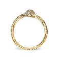 Cubic Zirconia Sterling Silver Snake Ring by Fine Color Jewels