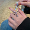 Cubic Zirconia Wrapped Small Snake Opening Adjustable Ring by DailySale
