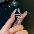 Cubic Zirconia Wrapped Small Snake Opening Adjustable Ring by DailySale