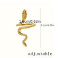 Cubic Zirconia Wrapped Small Snake Opening Adjustable Ring by DailySale