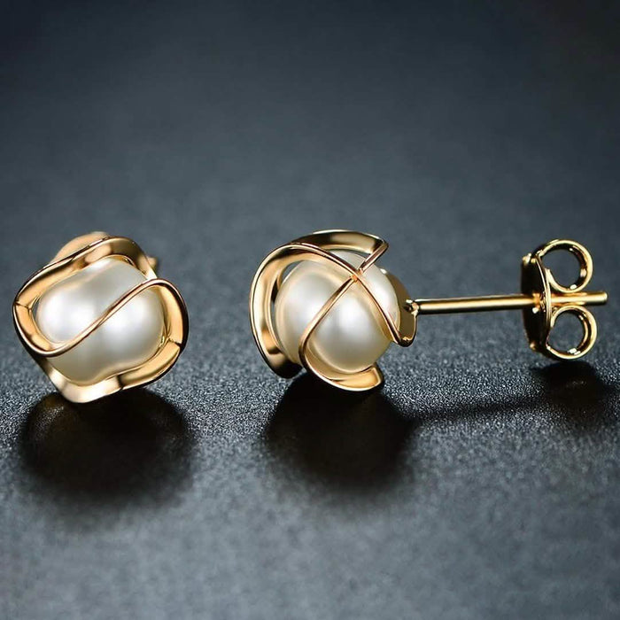 Cultured Freshwater Pearl Cage Earrings by Sevil by DailySale