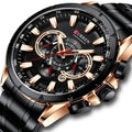 CURREN Men's Multifunctional Chronograph Calendar Quartz Waterproof Full Steel Watch by DailySale
