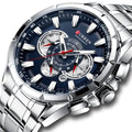 CURREN Men's Multifunctional Chronograph Calendar Quartz Waterproof Full Steel Watch by DailySale