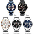 CURREN Men's Multifunctional Chronograph Calendar Quartz Waterproof Full Steel Watch by DailySale