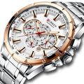 CURREN Men's Multifunctional Chronograph Calendar Quartz Waterproof Full Steel Watch by DailySale
