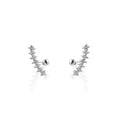 Curve CZ Diamond Screw Back Earrings: Yellow Gold by Boutique 23