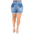 Distressed Short Shorts with cut out back pockets by The House of Stylez