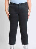 Curvy High Rise Wide Leg Trouser - Black by Boutique 23