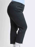 Curvy High Rise Wide Leg Trouser - Black by Boutique 23