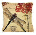 DaDa Bedding Dragonfly Dreams Elegant Insect Bug Throw Pillow Cushion Cover - 1-Piece - 18" by DaDalogy Bedding Collection