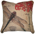 DaDa Bedding Dragonfly Dreams Elegant Insect Bug Throw Pillow Cushion Cover - 1-Piece - 18" by DaDalogy Bedding Collection