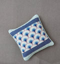 DaDa Bedding Set of 2-Pieces Mediterranean Fans Waves Minty Blue Throw Pillow Covers, 18" x 18" (JHW884) by DaDalogy Bedding Collection