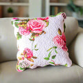 DaDa Bedding Set of 2 Romantic Roses Spring Floral Pink Throw Pillow Covers, 18" (JHW879) by DaDalogy Bedding Collection
