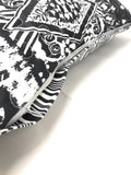 DaDa Bedding Aztec Black & White Diamonds Throw Pillow Covers - 18" x 18" 2-Pack (C14800-1-CC) by DaDalogy Bedding Collection