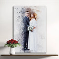 Custom Anniversary Watercolor Portrait by Tailored Canvases