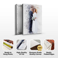 Custom Anniversary Watercolor Portrait by Tailored Canvases