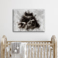 Custom Baby Ultrasound Watercolor Portrait by Tailored Canvases