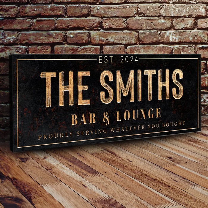 Custom Bar & Lounge Sign by Tailored Canvases