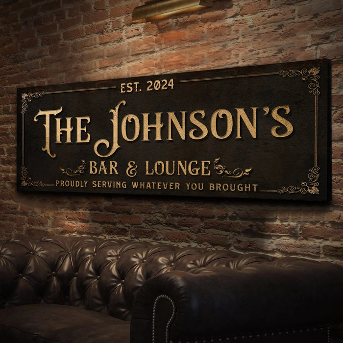 Custom Bar & Lounge Sign III by Tailored Canvases
