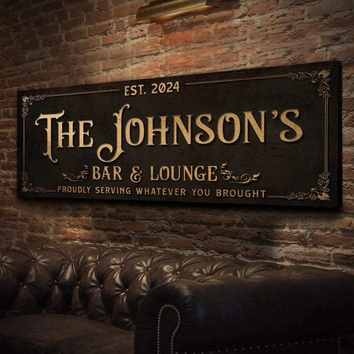 Custom Bar & Lounge Sign III by Tailored Canvases