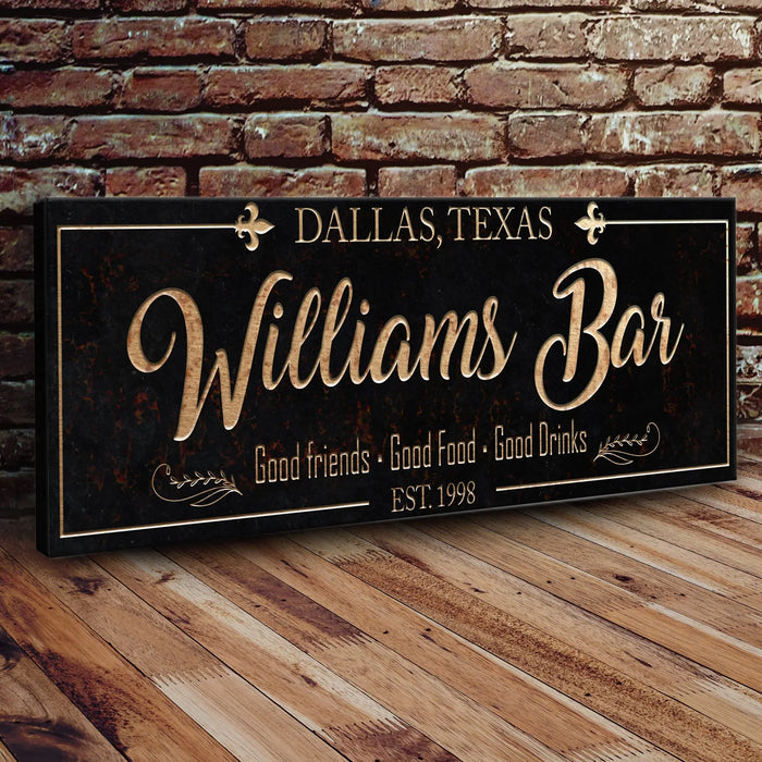 Custom Bar Sign by Tailored Canvases