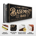 Custom Basement Bar Sign by Tailored Canvases