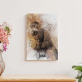 Custom Cat Watercolor Portrait by Tailored Canvases