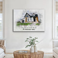 Custom House Watercolor Portrait by Tailored Canvases