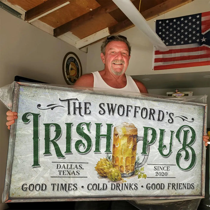 Custom Irish Pub Bar Sign II by Tailored Canvases